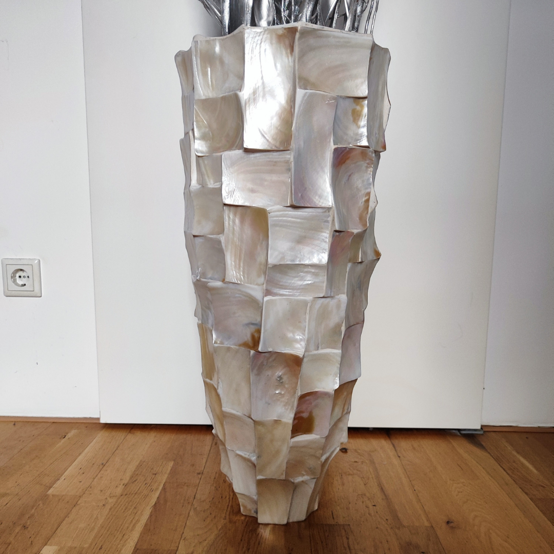White Shell Vase - Vertical